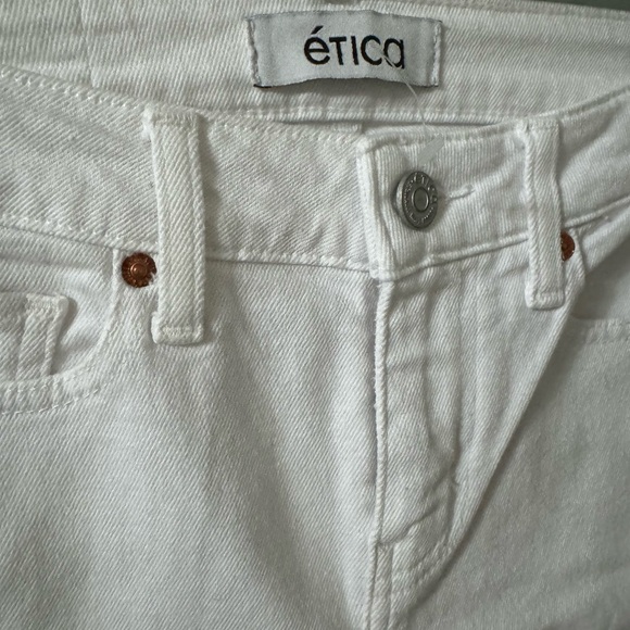 ETICA White Micki Crop Flare Jeans for Women NWT - Picture 3 of 8
